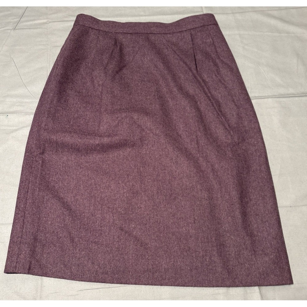 Boston Clipper Vintage Purple Wool Blend A-Line Skirt Size 12 Made in Japan